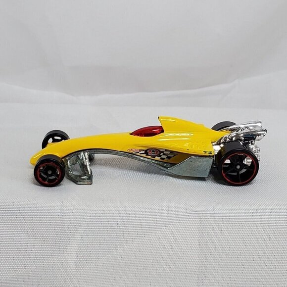 mattel Hot Wheels Other - Mattel Hot Wheels Red Line 2009 World Racer Greased Lightnin Yellow, Thailand